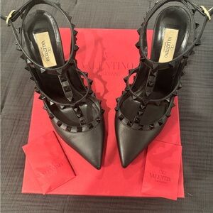 Valentino Black Rockstud Heels